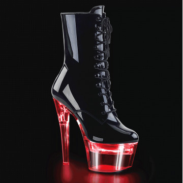 Pleaser FLASHDANCE-1020-7 Blk Pat/Clr