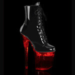 Pleaser FLASHDANCE-1020-8 Blk Pat/Clr