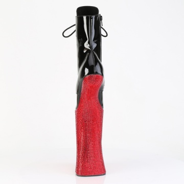 Pleaser FORBIDDEN-1020BEJ Blk Pat/Red RS