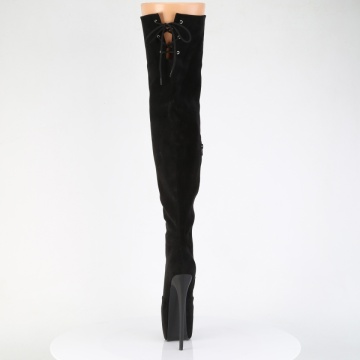 Pleaser JUBILANT-3007FS Blk Faux Suede