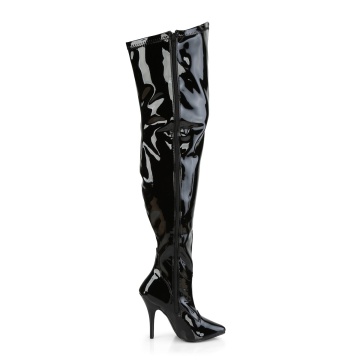 Pleaser Pink Label SEDUCE-3000WC Blk Str. Pat