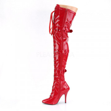 Pleaser SEDUCE-3028 Red Str Pat