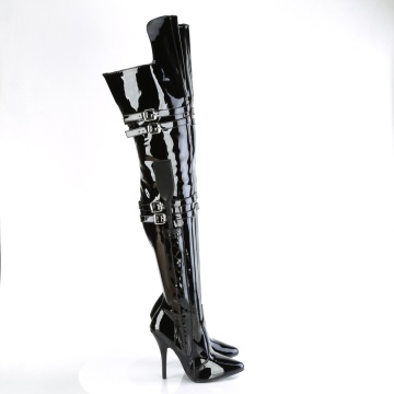 Pleaser SEDUCE-3080 Blk Str. Pat