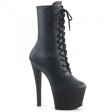 Pleaser SKY-1020 Blk Faux Leather/Blk Matte