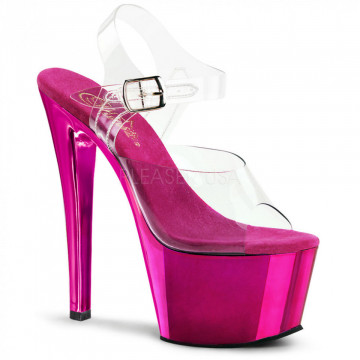 Pleaser SKY-308 Clr/H. Pink Chrome