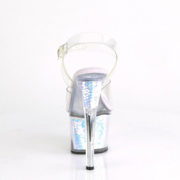 Pleaser SKY-308MC Clr/Lavender Hologram Inserts
