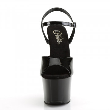 Pleaser SKY-309CHRS Blk/Blk-Slv AB RSTN