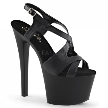 Pleaser SKY-330 Blk Faux Leather/Blk Matte 39eu 9us