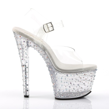 Pleaser STARDANCE-708 Clr/Clr-Slv Multi RS
