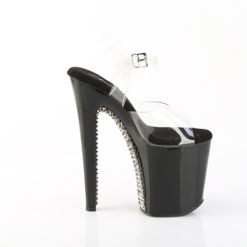 Pleaser XTREME-808SPRS Clr/Blk-Pewter