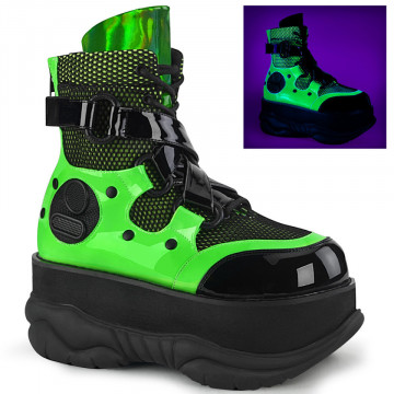 stivali Demonia NEPTUNE-126 Blk-Green Pat Multi - 10us 42eu