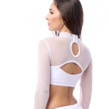 Bandurska Design LUMI - SET top con maniche + bottom Bianco