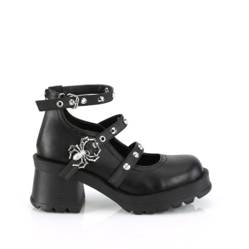 Demonia Cult BRATTY-30 Blk Vegan Leather