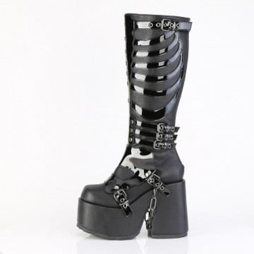 Demonia Cult CAMEL-235 Blk Vegan Leather-Pat