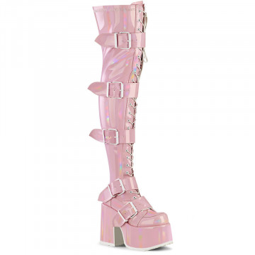 Demonia Cult CAMEL-305 B. Pink Stretch Hologram