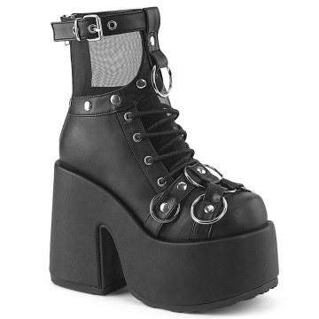 Demonia Cult CAMEL-52 Blk Vegan Leather