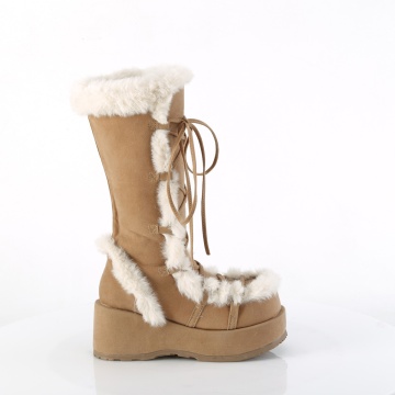 Demonia Cult CUBBY-311 Camel Vegan Suede