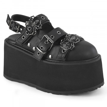 Demonia Cult DAMNED Blk Vegan Leather