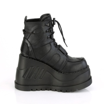 Demonia Cult STOMP-13 Blk Vegan Leather