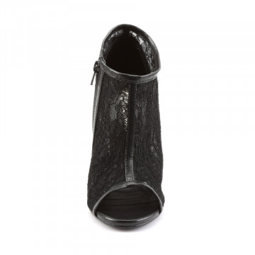 Fabulicious AMUSE-56 Blk Lace-Mesh