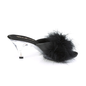 Fabulicious BELLE-301F Blk Pu-Fur/Clr