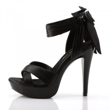 Fabulicious COCKTAIL-568 Blk Satin/Blk