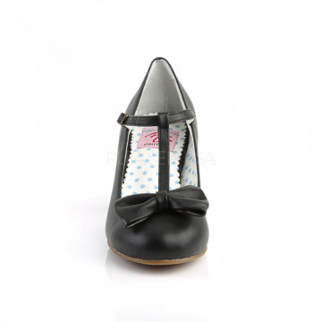 Pin Up Couture WIGGLE-50 Blk Faux Leather