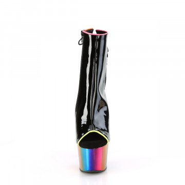 Pleaser ADORE-1018RC-02 Blk Pat/Rainbow Chrome