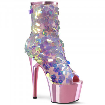 Pleaser ADORE-1031SSQ Iri.Opal Sequin-B.Pink Met Pu/B.Pink Chrome
