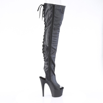 Pleaser ADORE-3017 Blk Str. Faux Leather