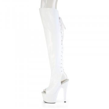 Pleaser ADORE-3019HWR Wht Str. Holo/Wht Holo