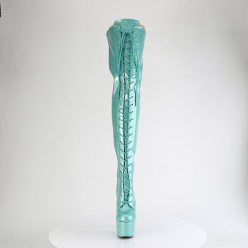 Pleaser ADORE-3020GP Aqua Glitter Pat/M
