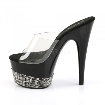 Pleaser ADORE-701-3 Clr/Blk-Pewter RS