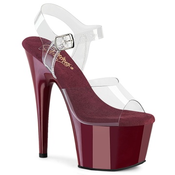 Pleaser ADORE-708 Clr/Burgundy