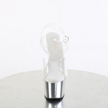 Pleaser ADORE-708 Clr-Matching/Slv Chrome