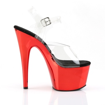 Pleaser ADORE-708 Clr/Red Chrome