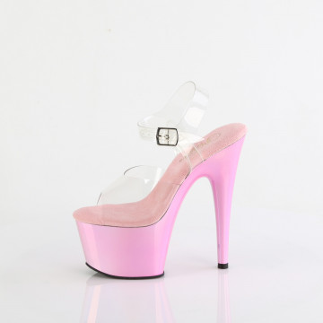 Pleaser ADORE-708LQ Clr/Liquid B. Pink Hologram