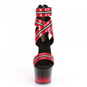 Pleaser ADORE-766 Red Pat/Blk-Red