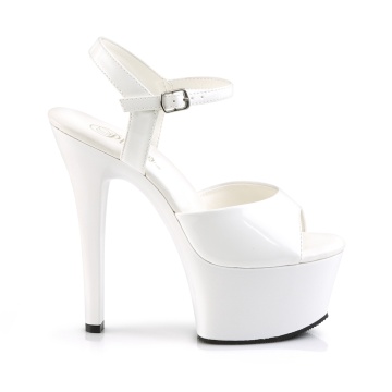 Pleaser ASPIRE-609 Wht Pat/Wht