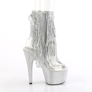 Pleaser BEJEWELED-1017RSF-7 Clr-Slv/Slv RS