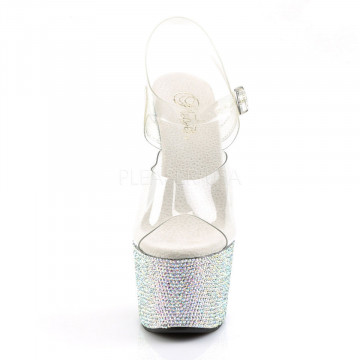 Pleaser BEJEWELED-708DM Clr/Slv Multi RS