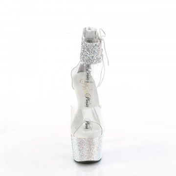 Pleaser BEJEWELED-724RS-02 Clr-Slv Multi RS/Slv AB RS