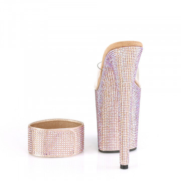 Sandali Pleaser BEJEWELED-812RS Clr/Rose Gold Multi RS