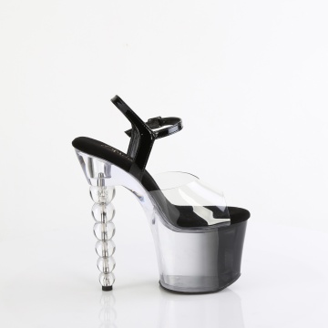 Pleaser BLISS-708-1BC Clr-Blk/Blk-Clr Ombre