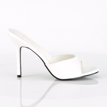 Pleaser CLASSIQUE-01 Wht Kid Pu