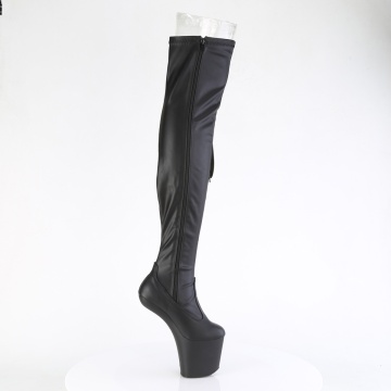 Pleaser CRAZE-3050 Blk Str. Faux Leather/Blk Matte