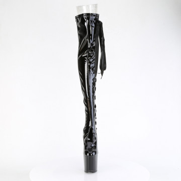 Pleaser CRAZE-3050 Blk Str. Pat/Blk