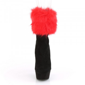 Pleaser DELIGHT-1000 Blk Faux Suede/Blk Faux Suede