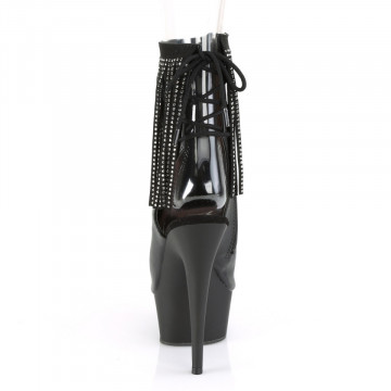 Pleaser DELIGHT-1018RSF Blk Faux Leather/Blk Matte