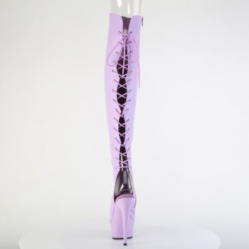 Pleaser DELIGHT-3019 Lavender Faux Leather/Lavender Matte